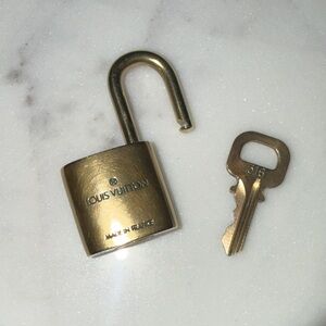 Louis Vuitton Brass Padlock and Key Set LV#316